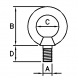 COLLARED EYE BOLT M12